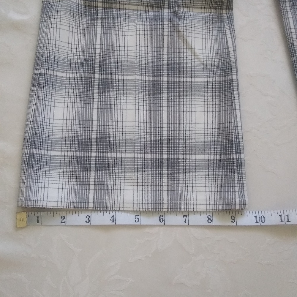 Express Editor Plaid Checkered Windowpane Wide Le… - image 4